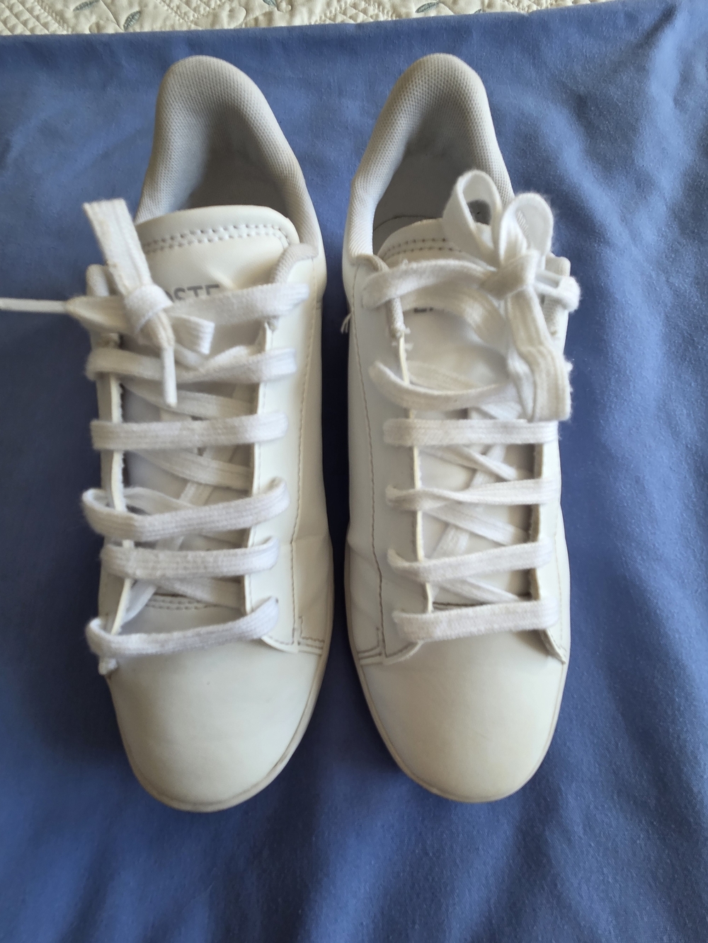 Lacoste Women's White Leather Lace-Up Sneakers
